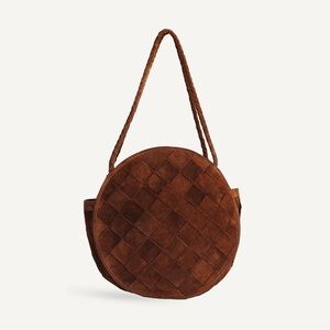 Bembien, Emilia Bag - Grande Weave Suede in Brown Suede